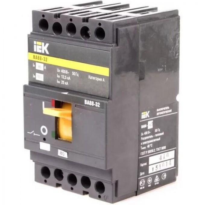 Автоматический выключатель IEK ВА88-32 3Р 25А 25кА ИЭК SVA10-3-0025 Автоматический выключатель IEK ВА88-32 3Р 25А 25кА ИЭК SVA10-3-0025