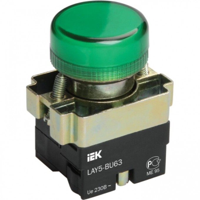 Индикатор IEK LAY5-BU63 d=22мм зеленый - BLS50-BU-K06 Индикатор IEK LAY5-BU63 d=22мм зеленый - BLS50-BU-K06