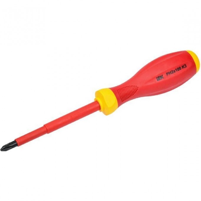 Отвертка диэлектрическая крестовая IEK PH2х100 K3 1000В ARMA2L 3 A2L3-SC30-K3-PH-20-100 Отвертка диэлектрическая крестовая IEK PH2х100 K3 1000В ARMA2L 3 A2L3-SC30-K3-PH-20-100