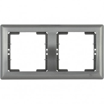 Рамка 2-местная горизонтальная IEK РГ-2-БА BOLERO антрацит - EMB20-K95 Рамка 2-местная горизонтальная IEK РГ-2-БА BOLERO антрацит - EMB20-K95