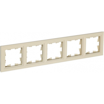 Рамка 5-м IEK BRITE РУ-5-БрКр бежевый BR-M52-K10