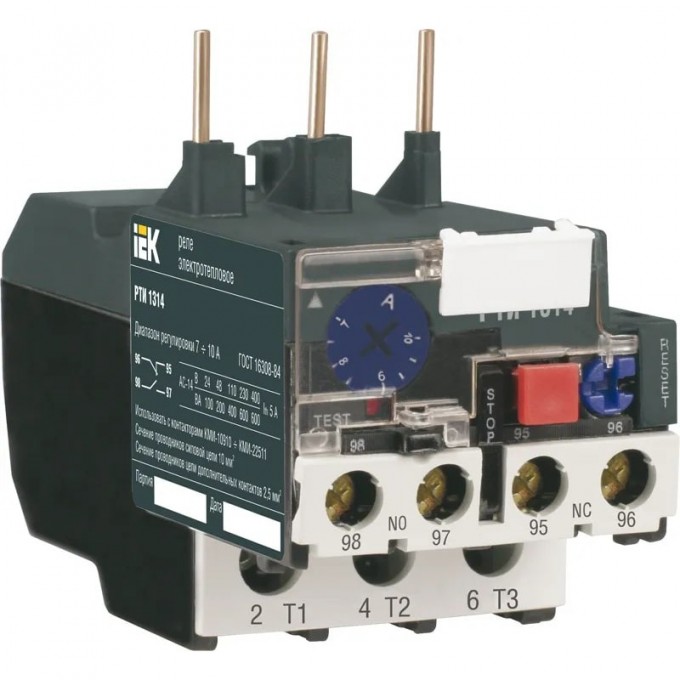 Реле IEK РТИ-1310 электротепловое 4-6А - DRT10-0004-0006 Реле IEK РТИ-1310 электротепловое 4-6А - DRT10-0004-0006