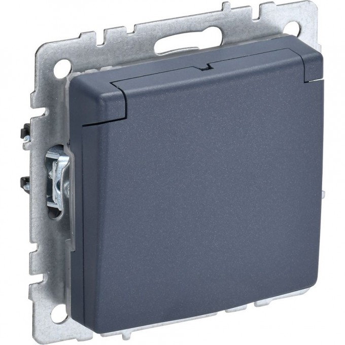 Розетка IEK BRITE с заземлением с защитными шторками и крышкой 16А IP44 РСбш10-3-44-БрМ маренго BR-R16-16-44-K35 Розетка IEK BRITE с заземлением с защитными шторками и крышкой 16А IP44 РСбш10-3-44-БрМ маренго BR-R16-16-44-K35