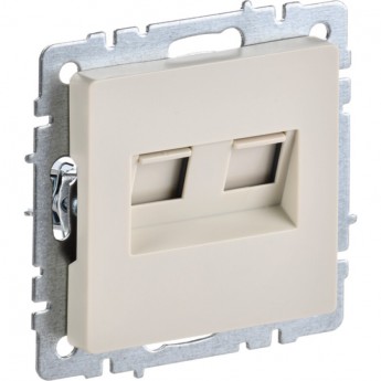 Розетка компьютерная двойная RJ45 кат.5E РК10-2-БрКр бежевый IEK BRITE - BR-K20-1-K10 Розетка компьютерная двойная RJ45 кат.5E РК10-2-БрКр бежевый IEK BRITE - BR-K20-1-K10