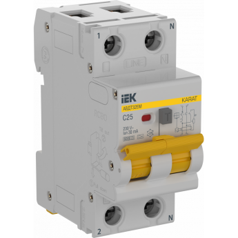Выключатель автоматический дифференциального тока IEK KARAT KA-VD14-1-025-C-030-A C 25А 30мА тип A АВДТ32EM
